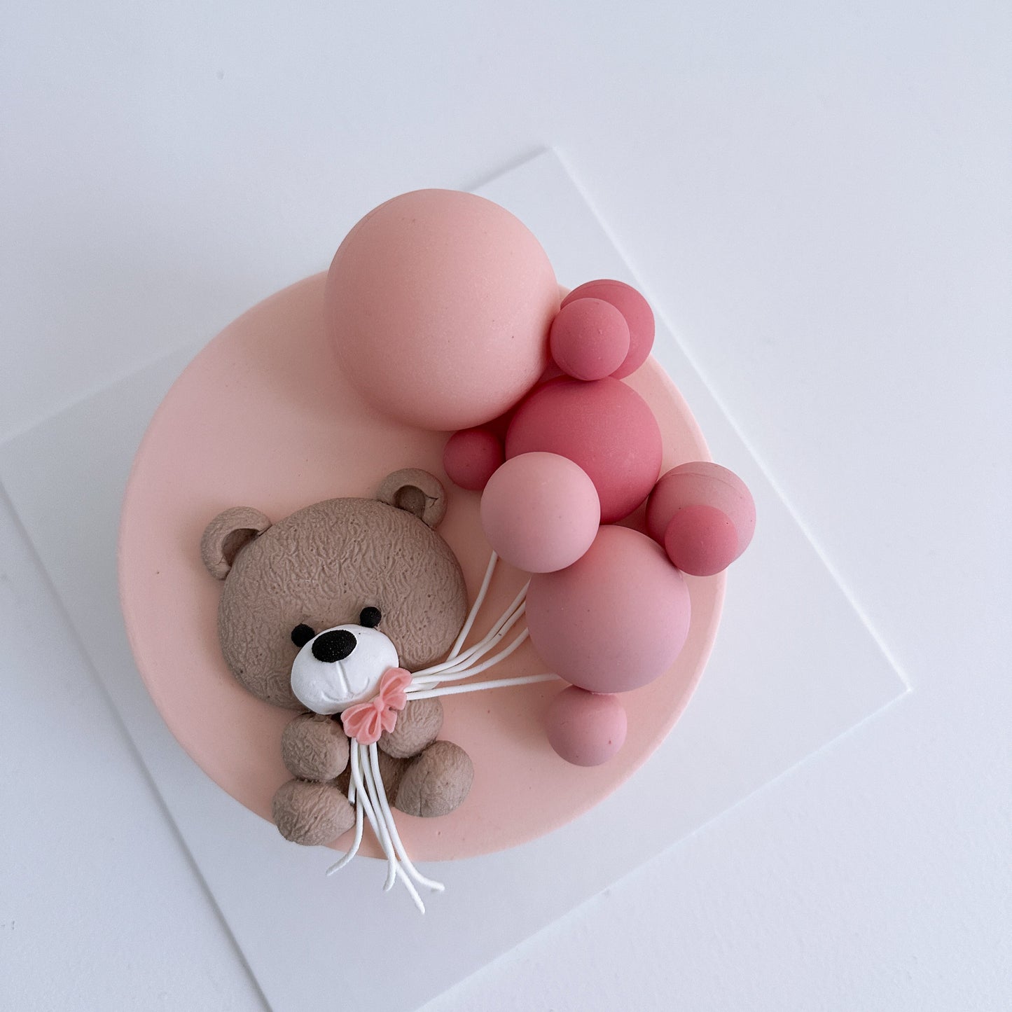 Teddy Bear Pink Balloon Cake auckland