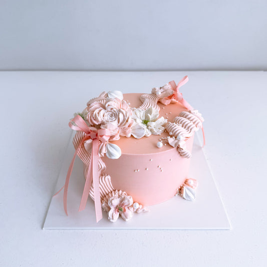 Mother's day blush bloom cake