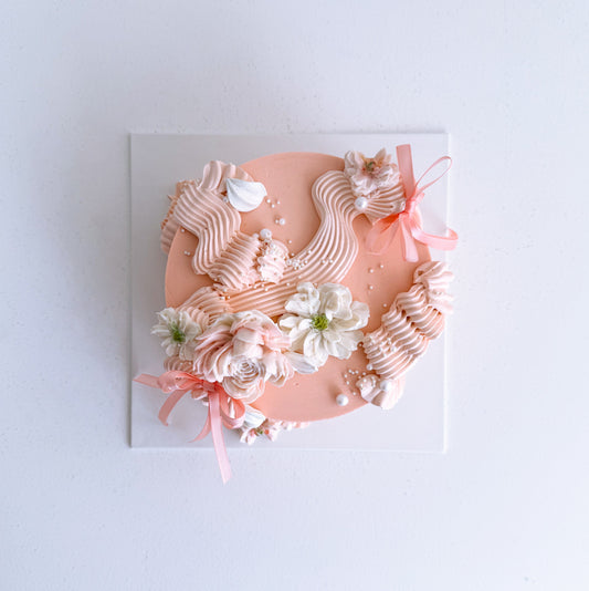 Mother's day blush bloom cake