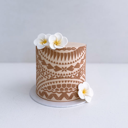 Polynesian pattern cake - auckland cake 