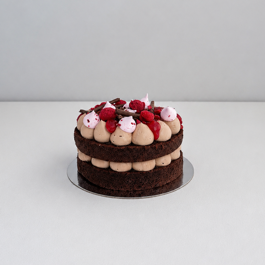 naked cake raspberry cake 